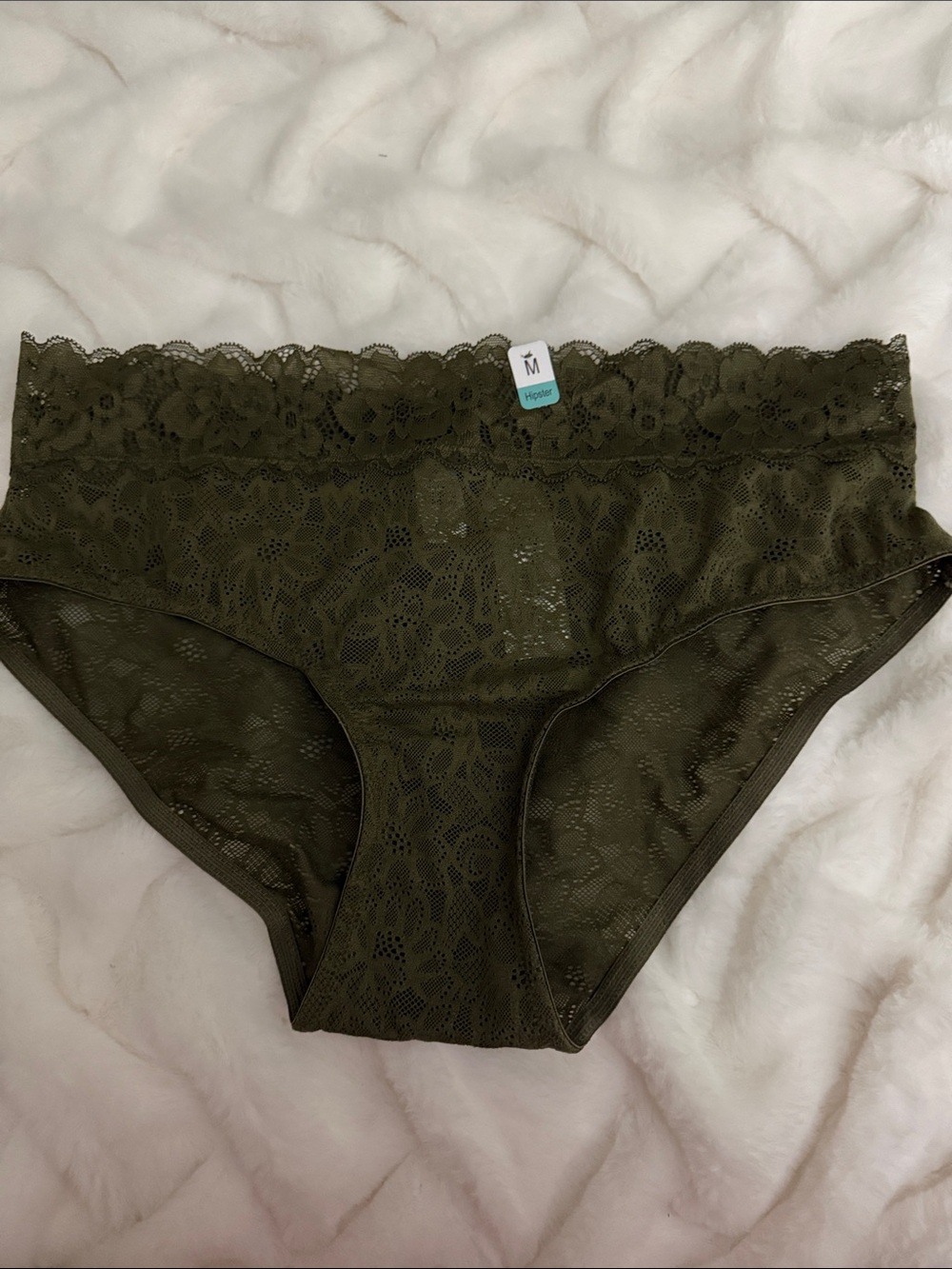 Maurices Olive Green Lace Hipster Panties